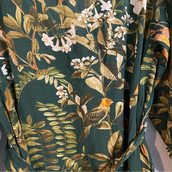 Cara Cara Millbrook Floral Dress in Green Botanical Birds in Size XS - Picture 12 of 16